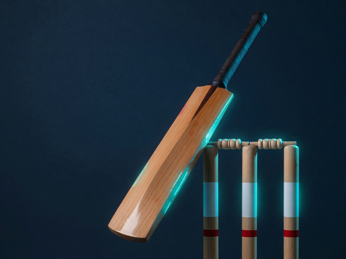 Cricket bat and stumps