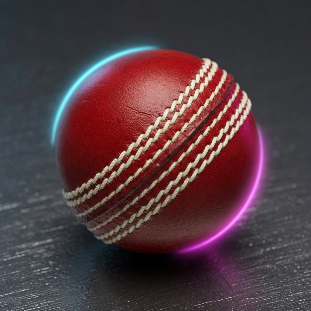 Cricket ball close-up