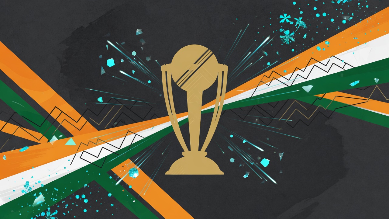 Abstract trophy celebration art